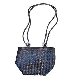 Legacy Women's Chocolate Brown Woven Leather Shoulder Straps Handbag